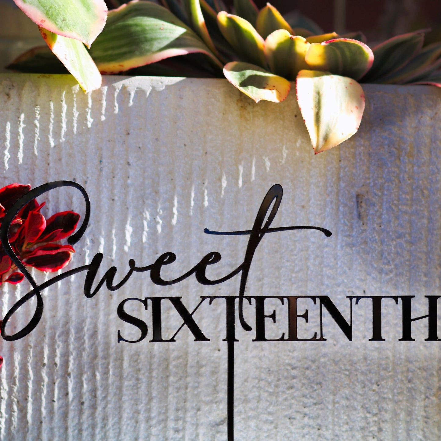 "Sweet Sixteenth" Cake Topper (Single Layer)