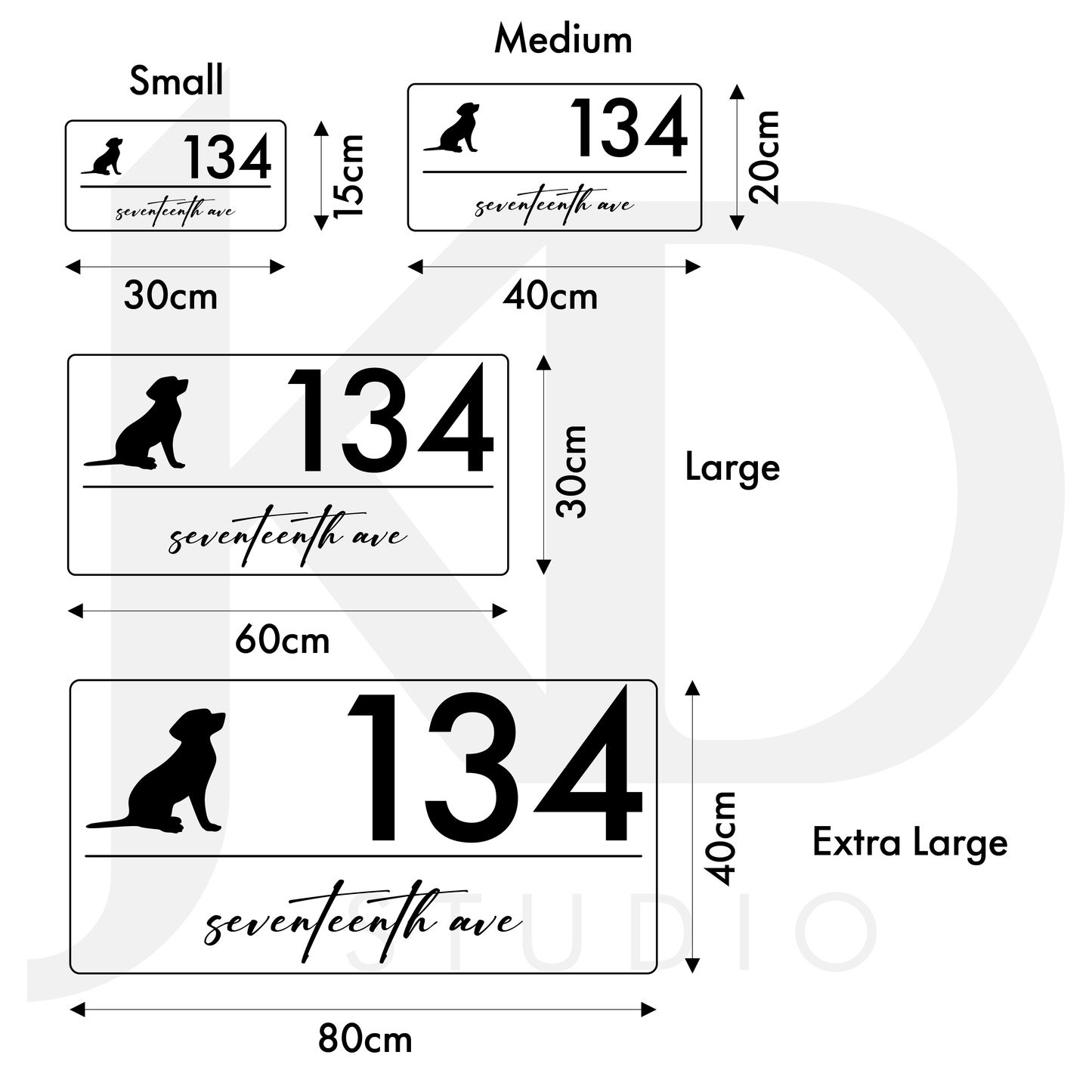 Rectangle House Sign - HEMISPHERE - Double Layers