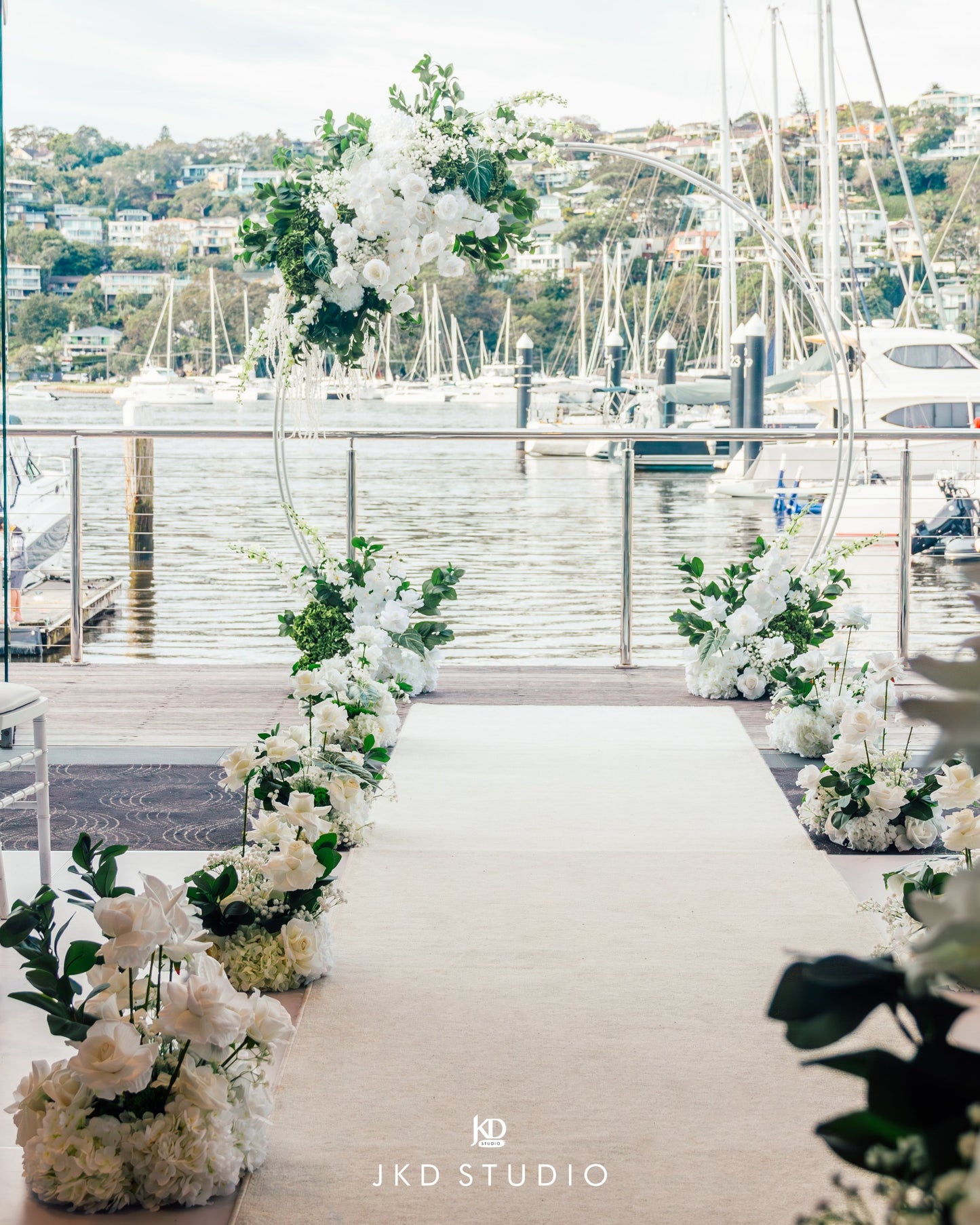 Aisle flower arrangement