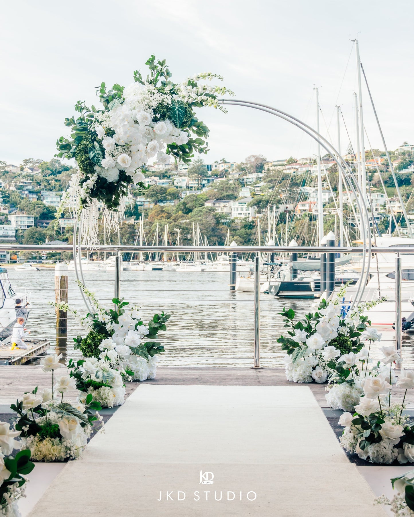 Aisle flower arrangement