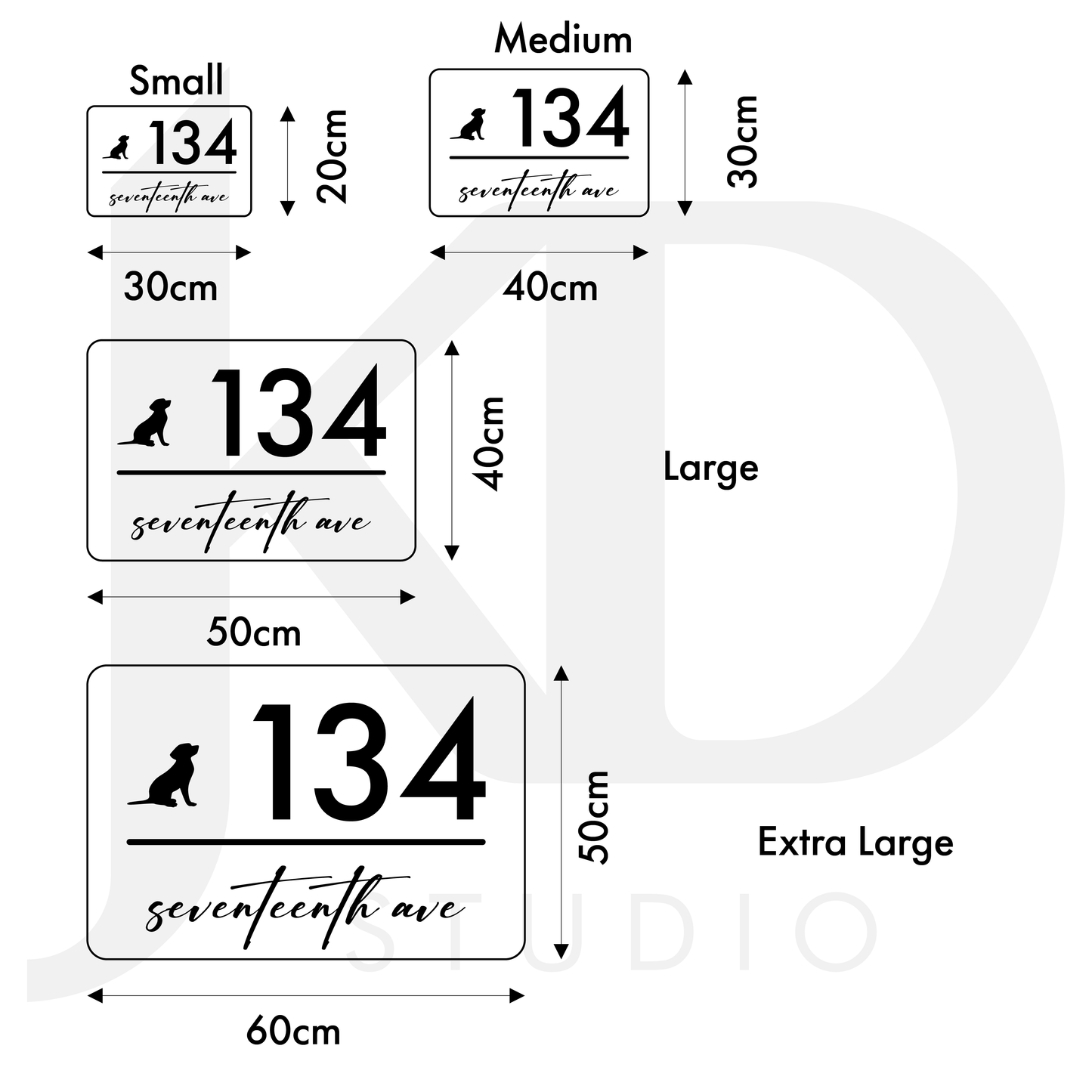 Rectangle House Sign - ZEN - Double Layers