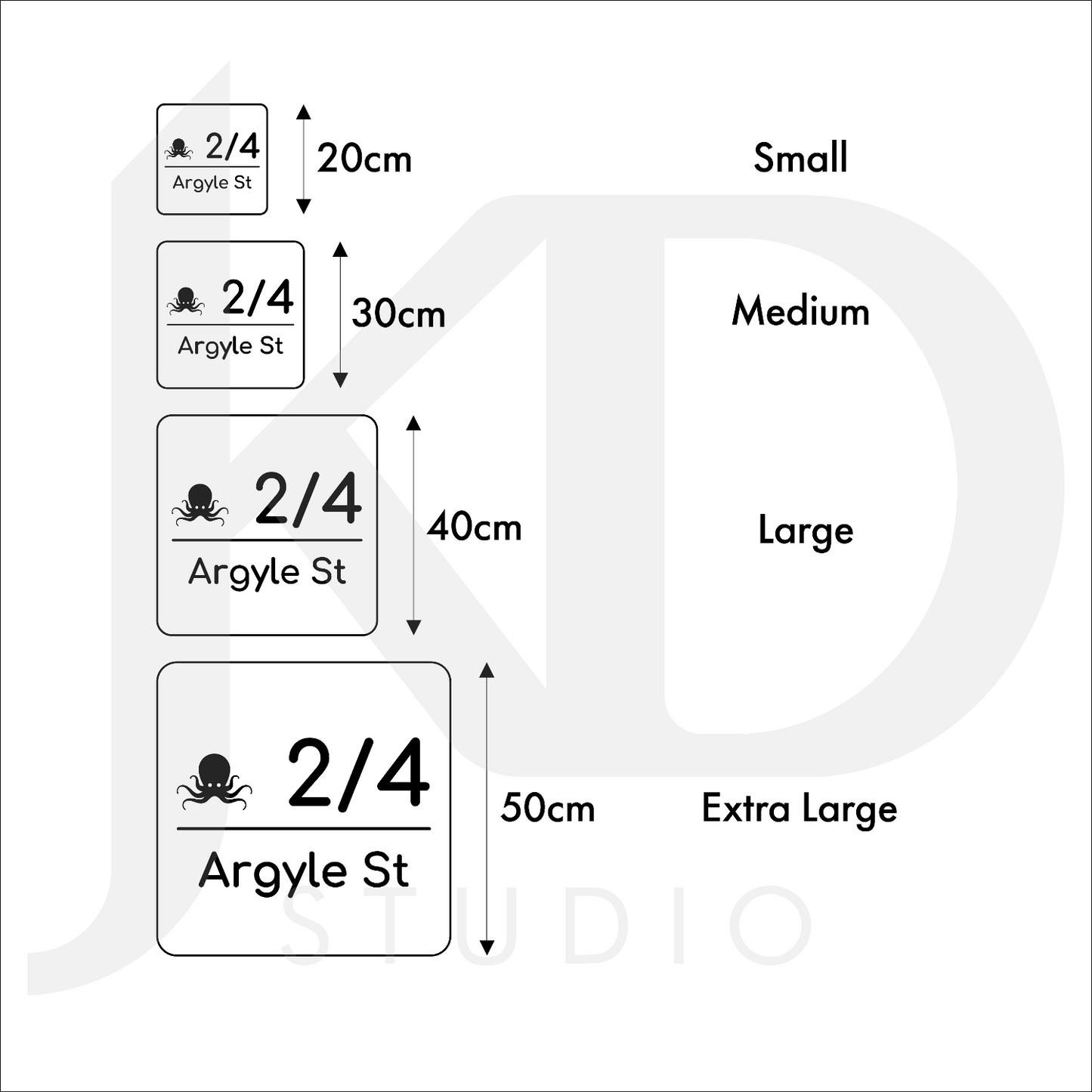 Square House Sign - TEMPUS - Double Layers