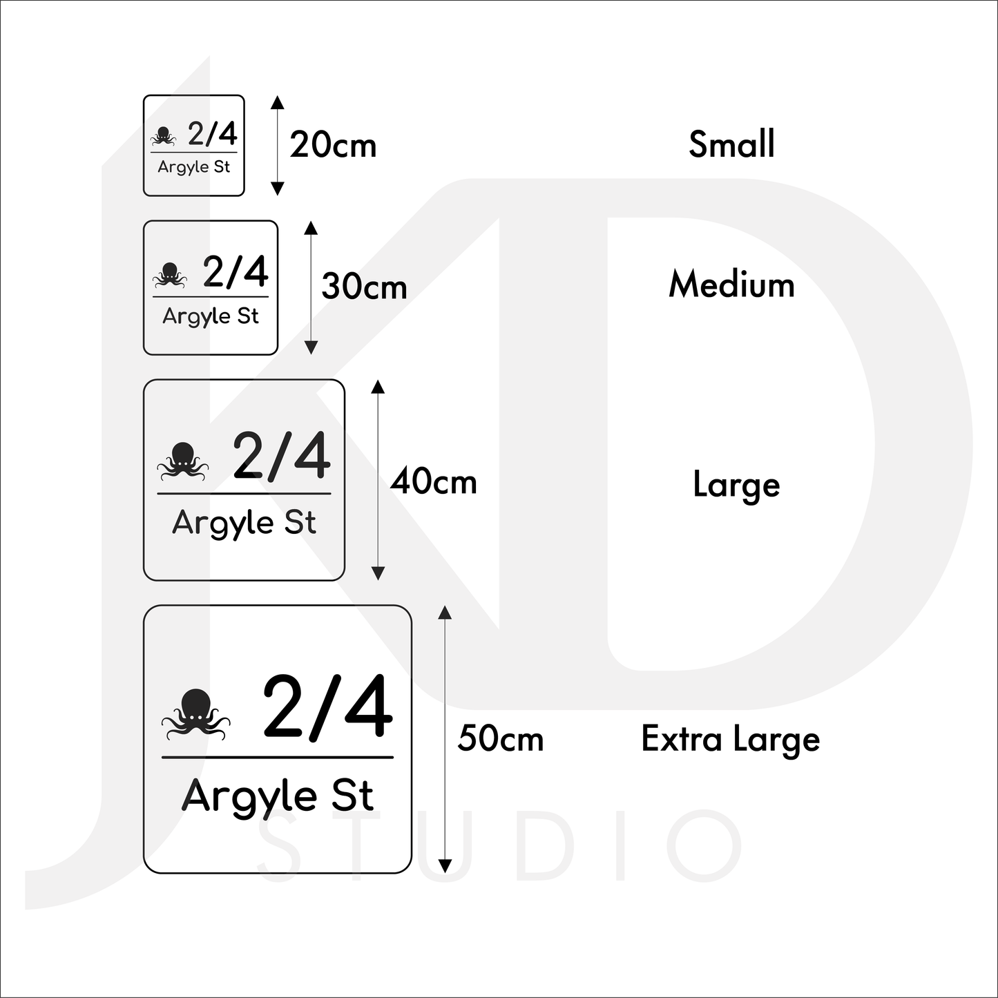 Square House Sign - TEMPUS - Cut Out