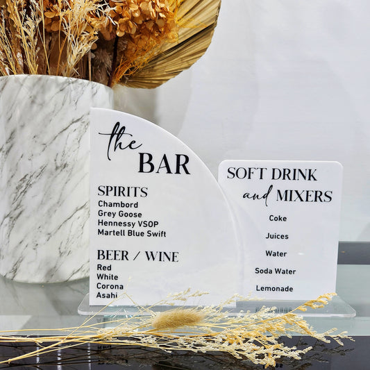 Bar & Drinks Menu