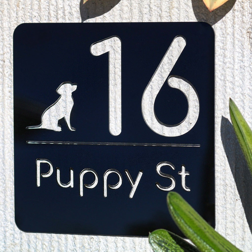 Square House Sign - TEMPUS - Cut Out