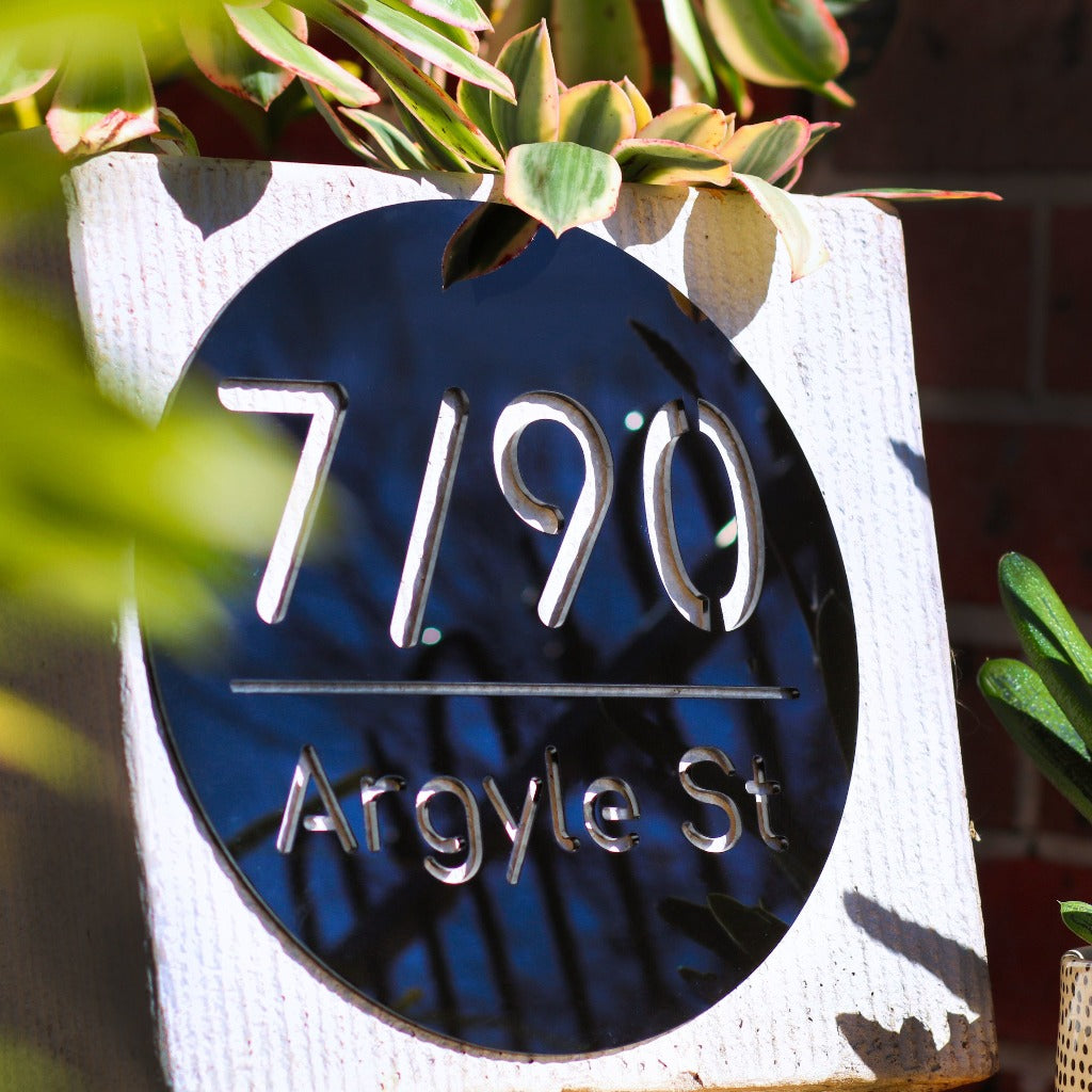 Circle House Sign - CATALINA - Cutout