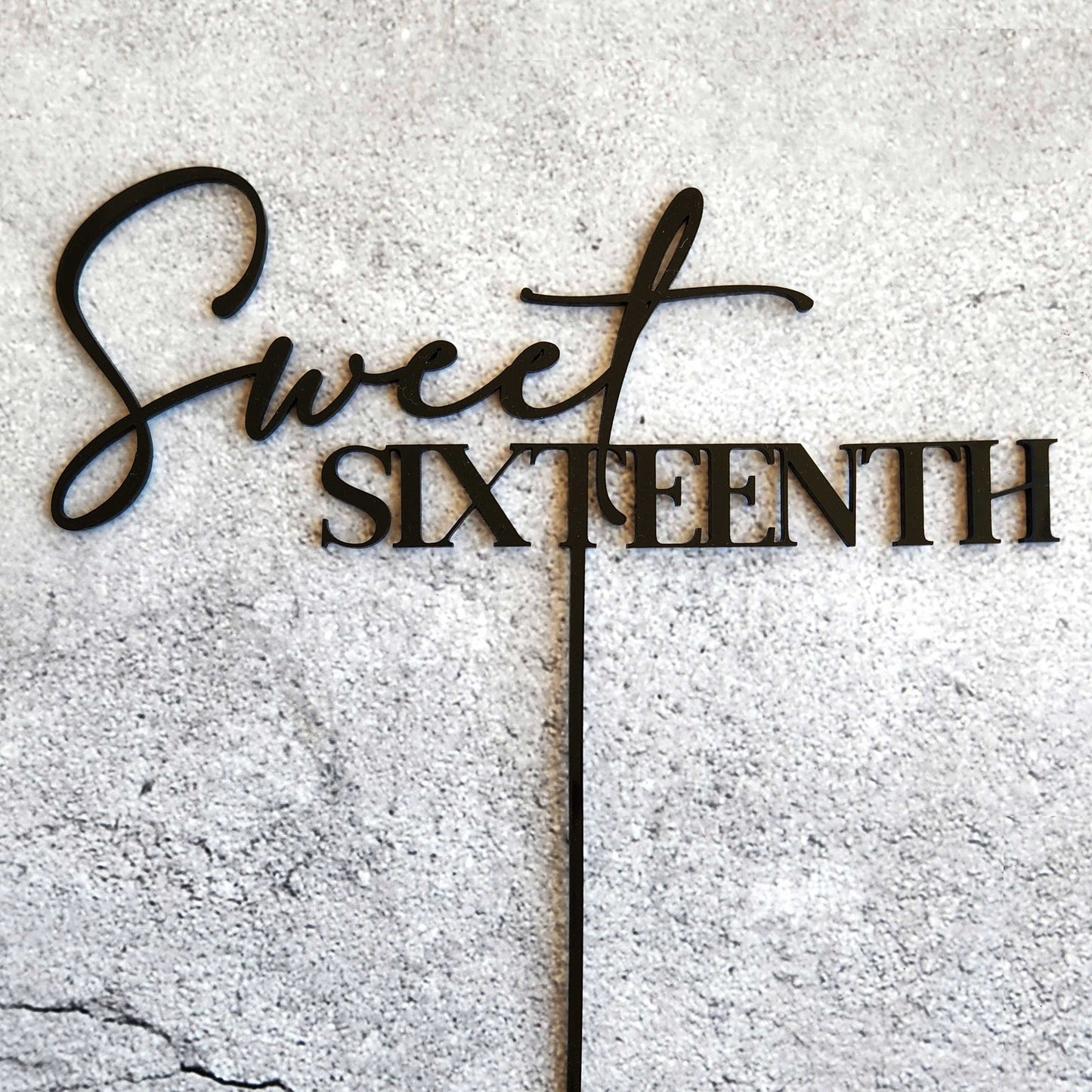 "Sweet Sixteenth" Cake Topper (Single Layer)