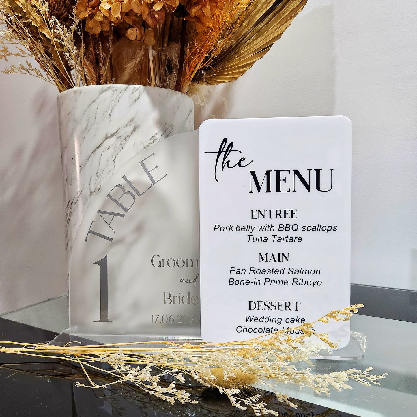 Table Numbers & Menu