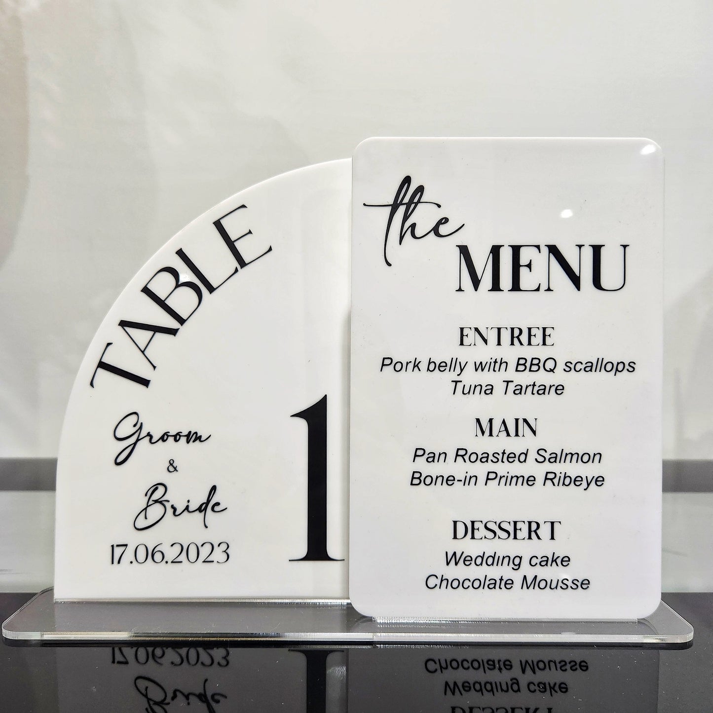 Table Numbers & Menu