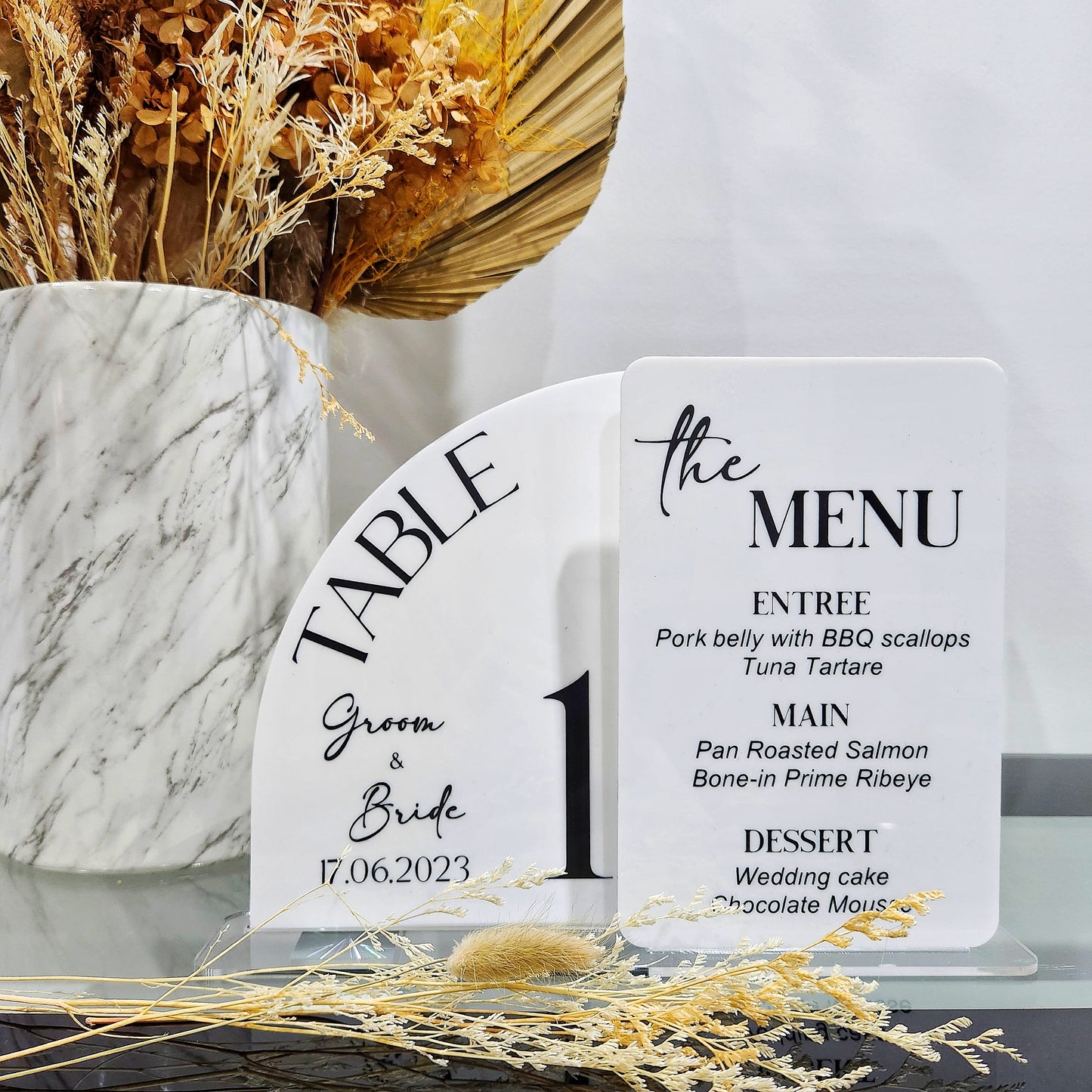 Table Numbers & Menu